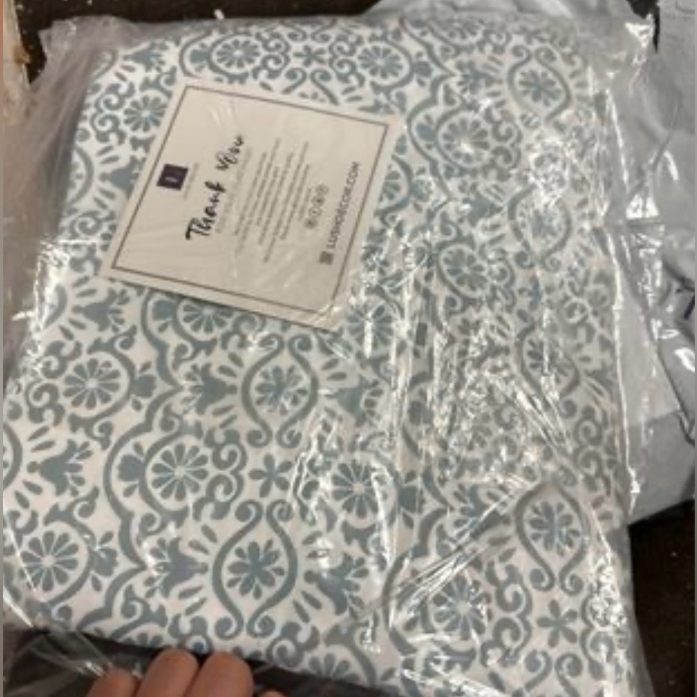 Lush Decor Stripe Medallion Curtains Fabric Mandala Bohemian Damask 84"L x 52"W - Picture 5 of 6